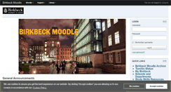 Desktop Screenshot of moodle.bbk.ac.uk