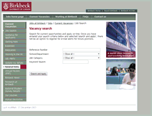 Tablet Screenshot of jobs.bbk.ac.uk